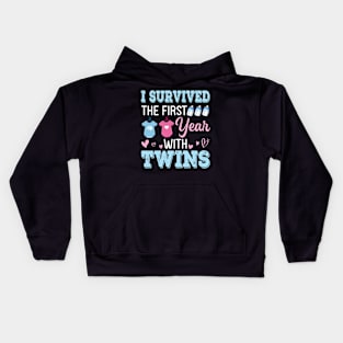 I Survived The First Year With Twins Happy Mothers Day To Me Kids Hoodie